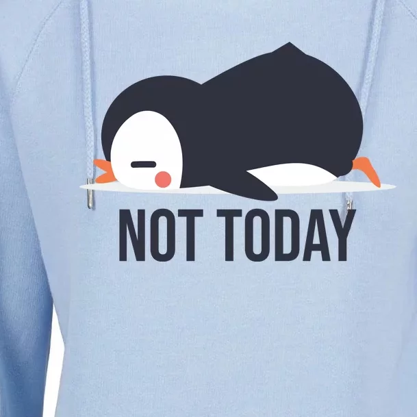 Not Today Seabird Funny Cute Womens Funnel Neck Pullover Hood