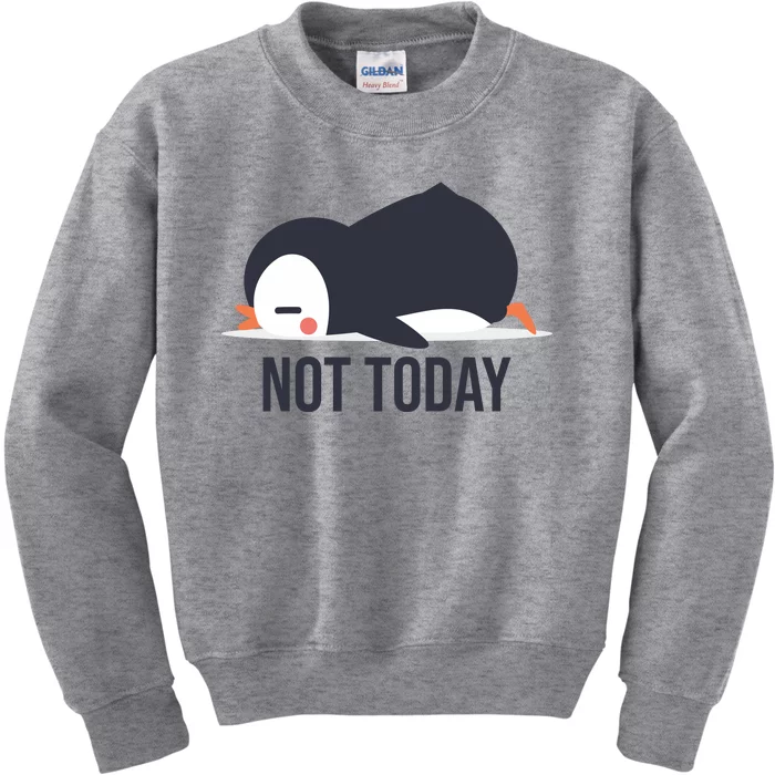 Not Today Seabird Funny Cute Kids Sweatshirt