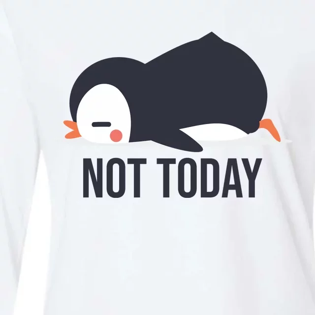 Not Today Seabird Funny Cute Womens Cotton Relaxed Long Sleeve T-Shirt