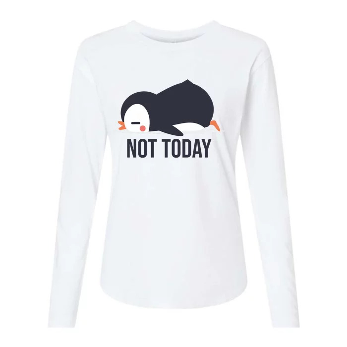 Not Today Seabird Funny Cute Womens Cotton Relaxed Long Sleeve T-Shirt