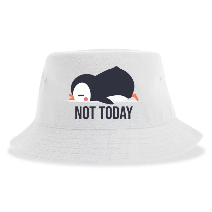 Not Today Seabird Funny Cute Sustainable Bucket Hat