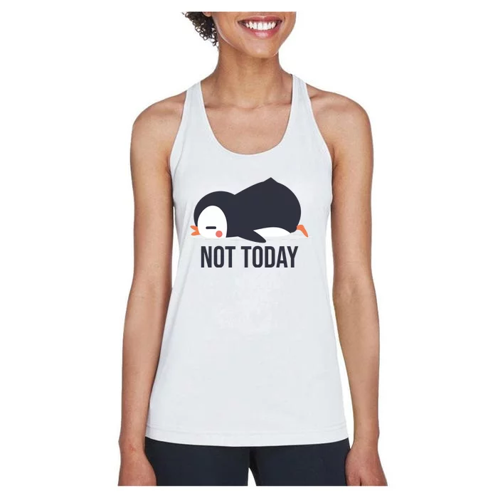 Not Today Seabird Funny Cute Women's Racerback Tank