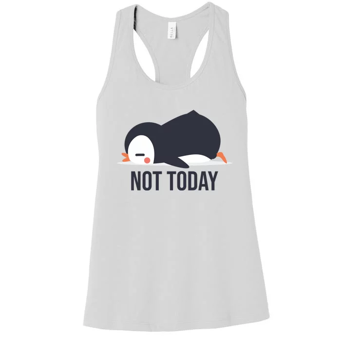 Not Today Seabird Funny Cute Women's Racerback Tank