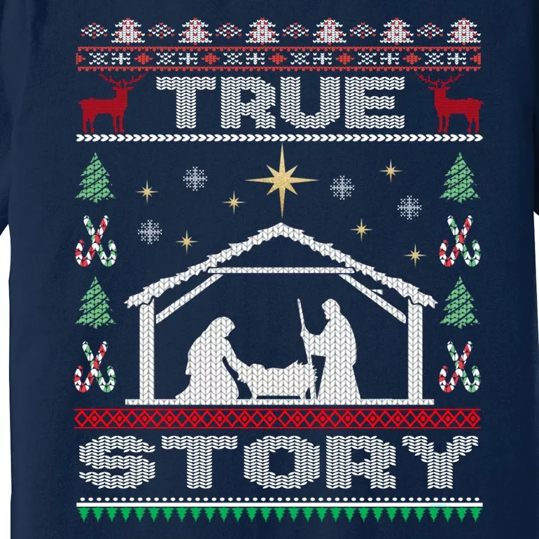 Nativity True Story Christmas Premium T-Shirt