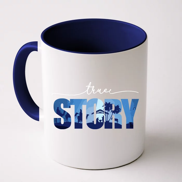 Nativity True Story Christmas Manger Jesus For Front & Back Coffee Mug