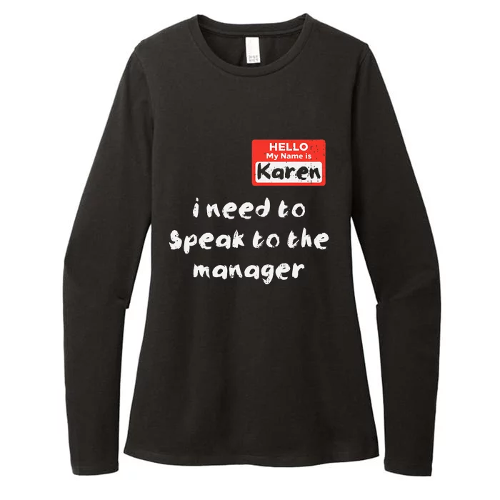 Need To Speak Manager Karen Halloween Funny Meme Womens CVC Long Sleeve Shirt