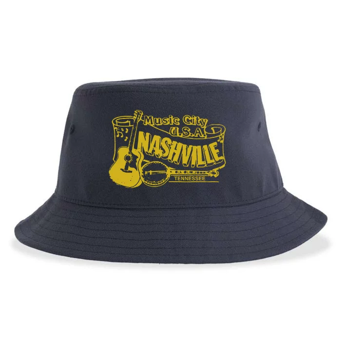 Nashville T Shirt Vintage Country Sustainable Bucket Hat