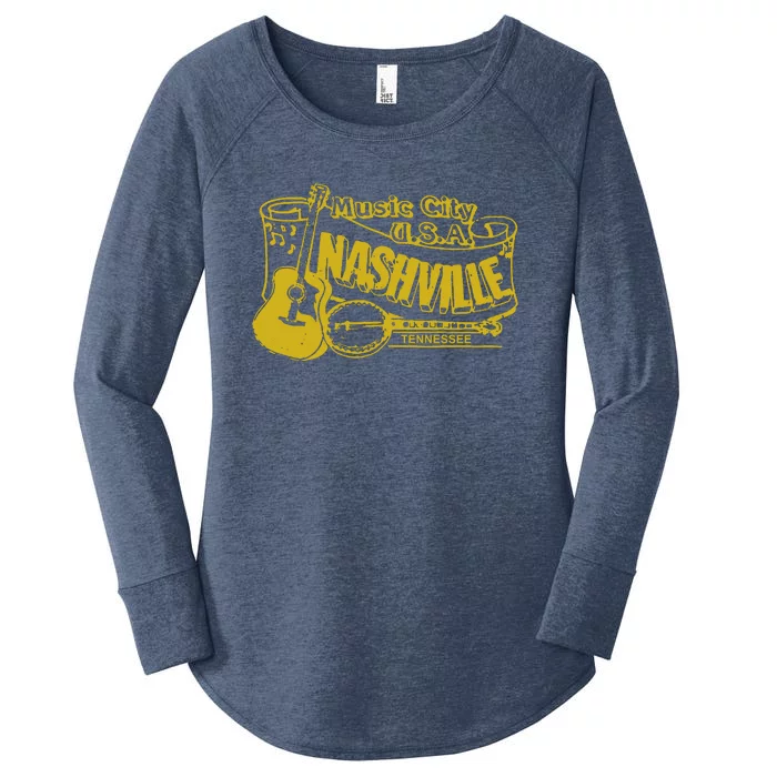 Nashville T Shirt Vintage Country Women's Perfect Tri Tunic Long Sleeve Shirt