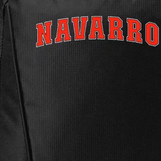 Navarro Texas Tx College Style Red Text Navarro City Backpack