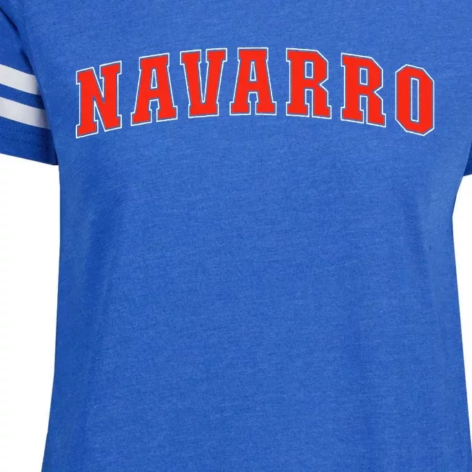 Navarro Texas Tx College Style Red Text Navarro Enza Ladies Jersey Football T-Shirt