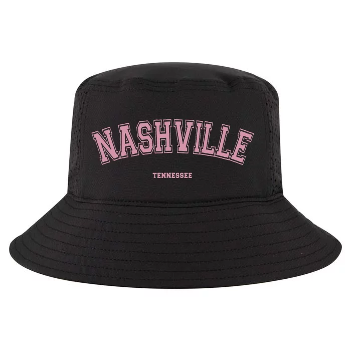 Nashville Tennessee Tn Varsity Style On Nashville Cool Comfort Performance Bucket Hat