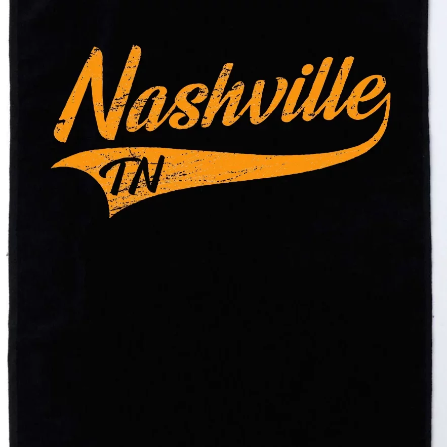 Nashville Tennessee Throwback Design Print Classic Platinum Collection Golf Towel