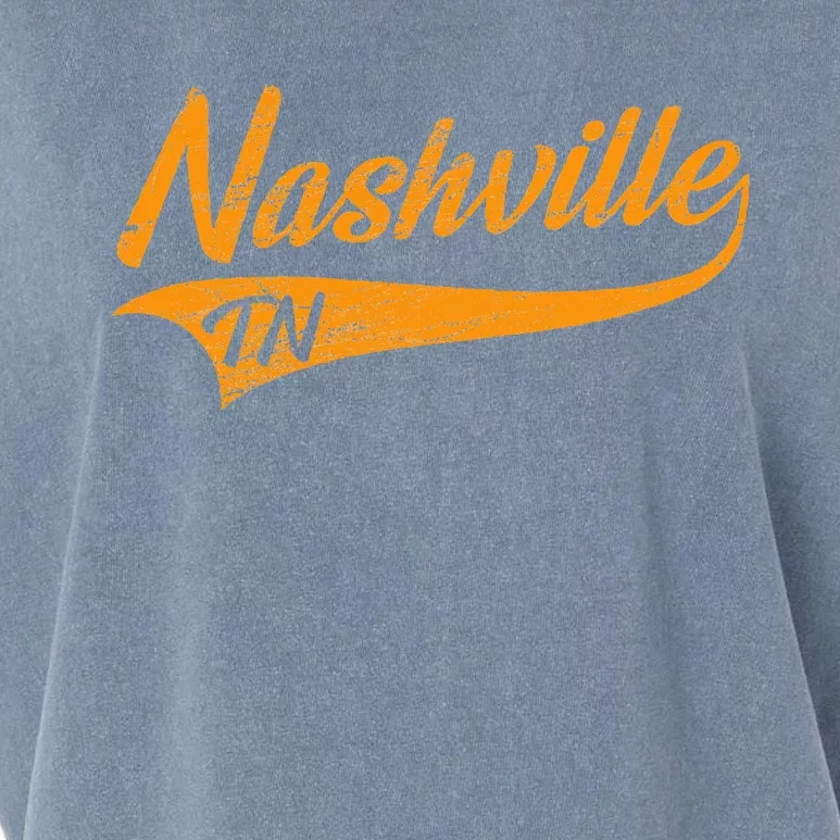 Nashville Tennessee Throwback Design Print Classic Garment-Dyed Women's Muscle Tee