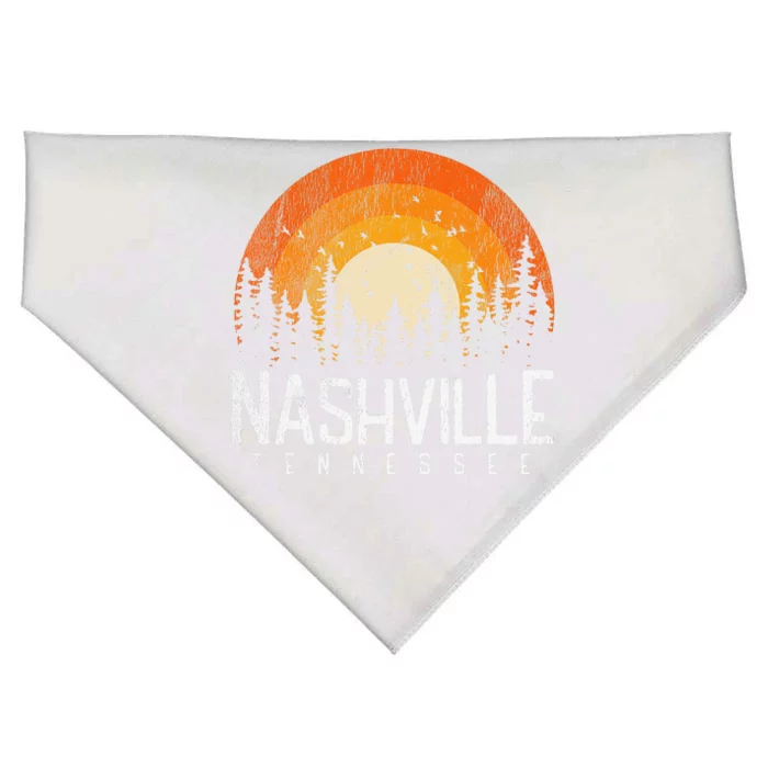 Nashville Tennessee TN Retro Style Vintage 80s Gift USA-Made Doggie Bandana