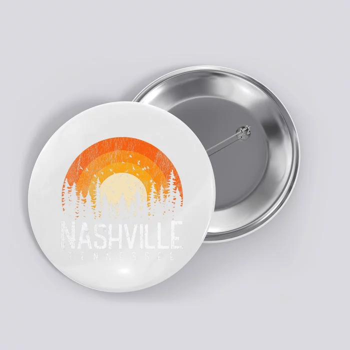 Nashville Tennessee TN Retro Style Vintage 80s Gift Button