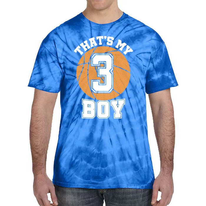 Number Three ThatS My #3 Basketball Mom Dad Family Gift Tie-Dye T-Shirt