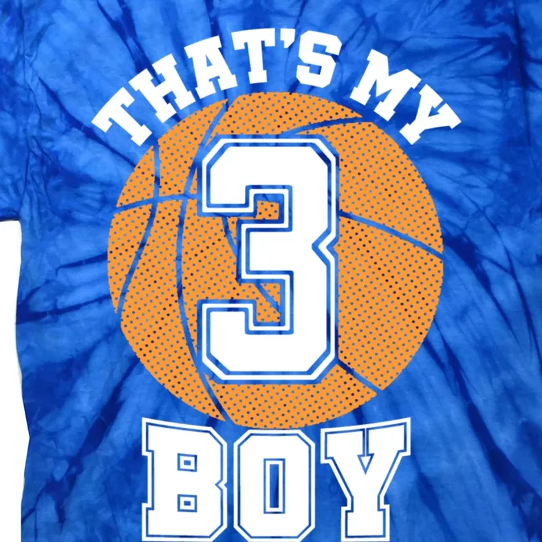 Number Three ThatS My #3 Basketball Mom Dad Family Gift Tie-Dye T-Shirt