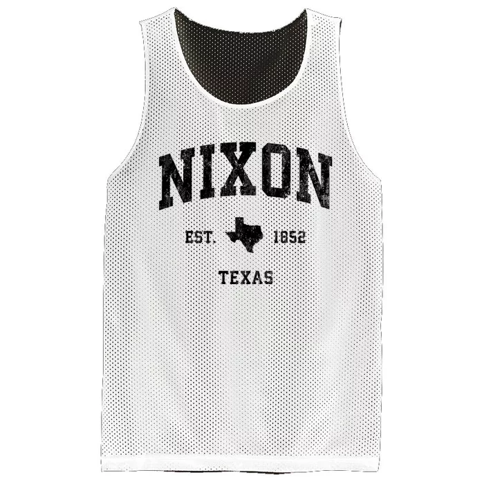 Nixon Texas Tx Vintage Athletic Black Sports Mesh Reversible Basketball Jersey Tank