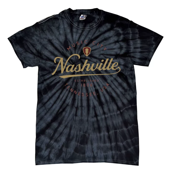 Nashville Tn Tennessee Music City Guitar Country Music Nash Tie-Dye T-Shirt