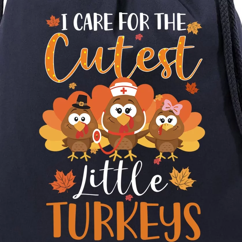 Nurse Turkey Thanksgiving Nurse Day Nicu Nurse Gift Drawstring Bag