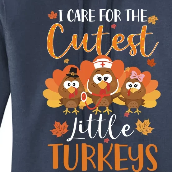 Nurse Turkey Thanksgiving Nurse Day Nicu Nurse Gift Women's Pullover Hoodie