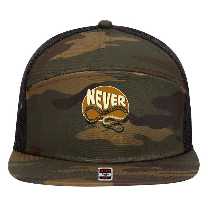 Never Trust The Living 7 Panel Mesh Trucker Snapback Hat