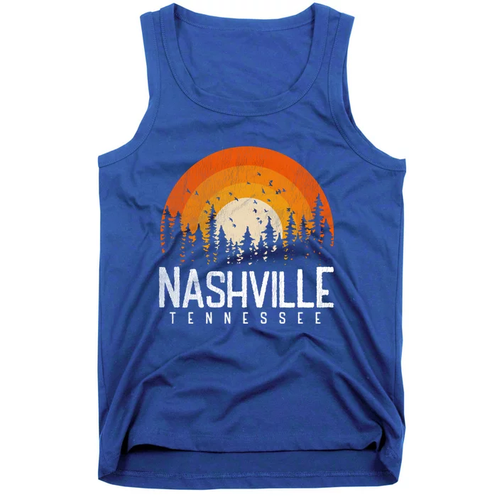 Nashville Tennessee Tn Gift Retro Style Vintage 80s Gift Tank Top