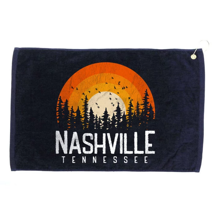 Nashville Tennessee Tn Gift Retro Style Vintage 80s Gift Grommeted Golf Towel