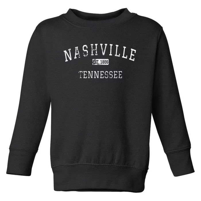 Nashville Tennessee Tn Vintage Toddler Sweatshirt