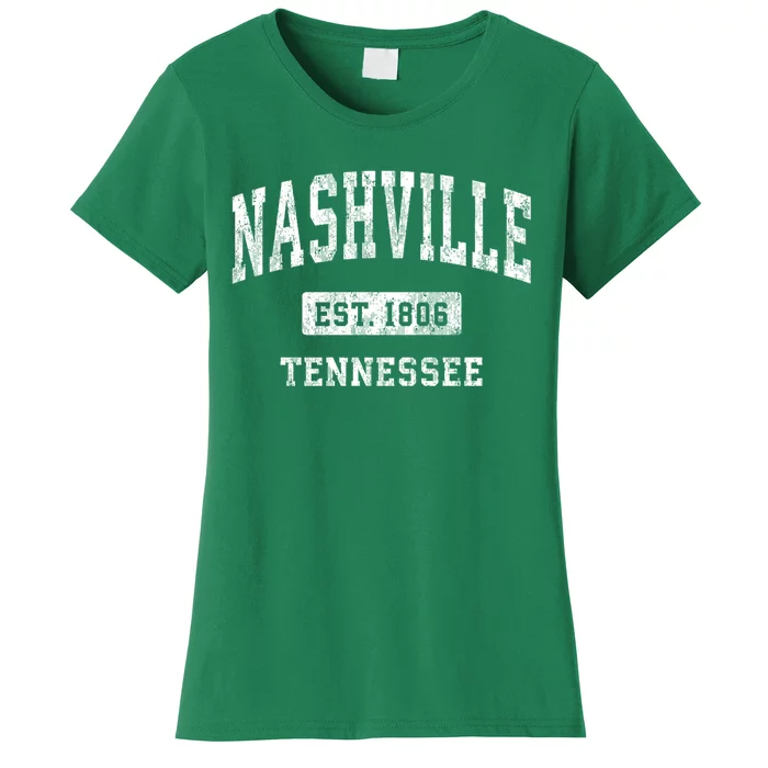 Nashville Tennessee Tn Vintage Athletic Sports Women's T-Shirt