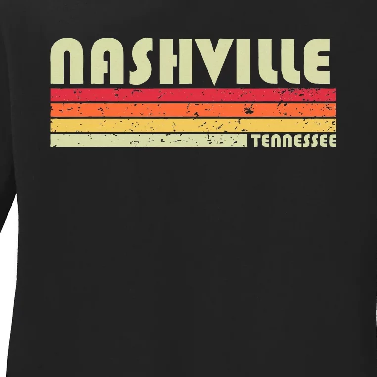 Nashville Tn Tennessee Funny City Home Roots Ladies Long Sleeve Shirt