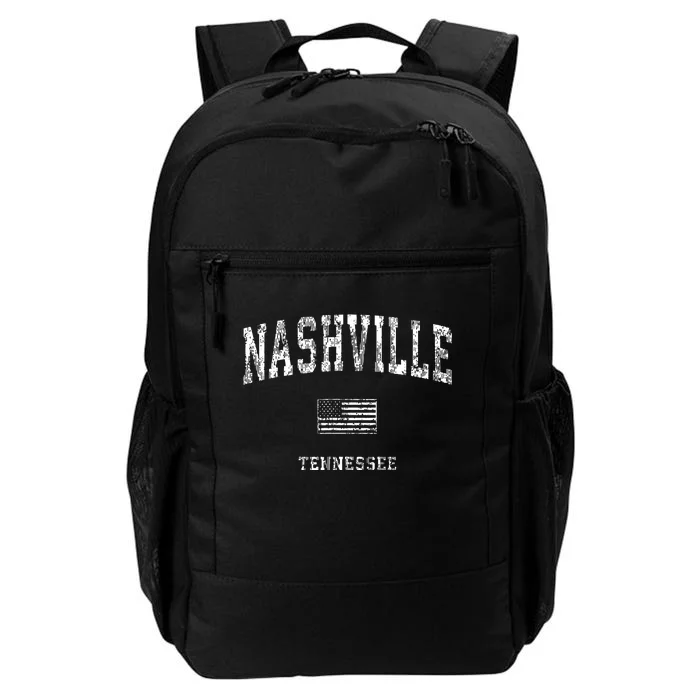 Nashville Tennessee Tn Vintage American Flag Daily Commute Backpack