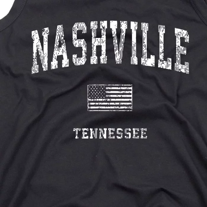 Nashville Tennessee Tn Vintage American Flag Tank Top