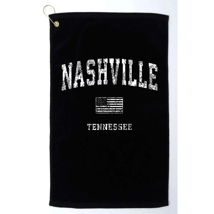 Nashville Tennessee Tn Vintage American Flag Platinum Collection Golf Towel