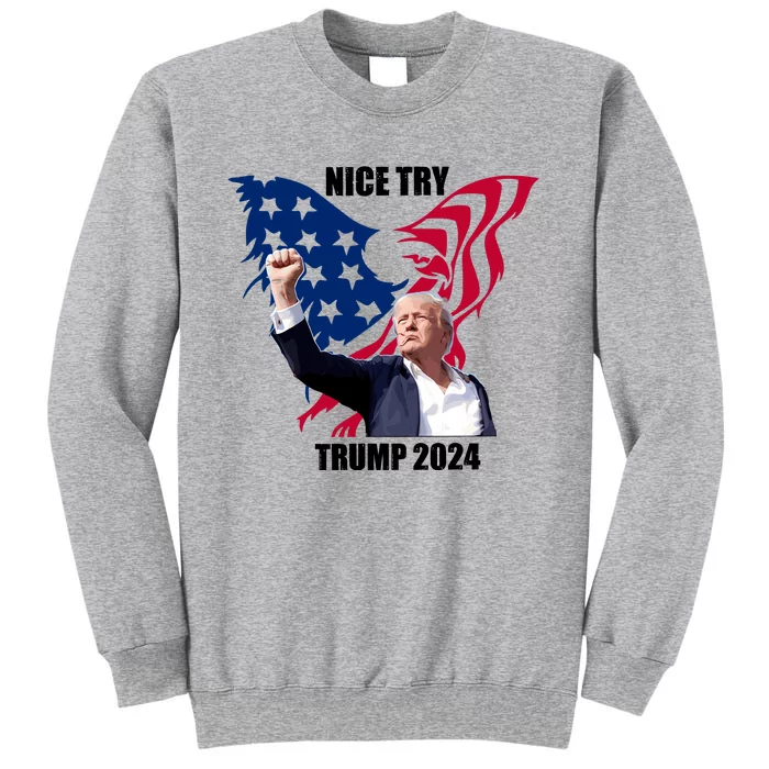 Nice Try Trump 2024 Tall Sweatshirt