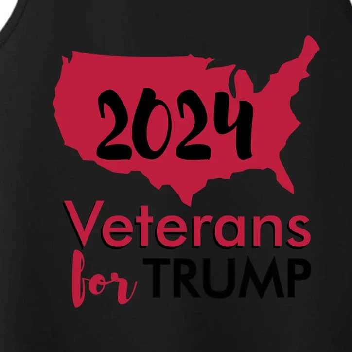 Nice Trump Tee Veterans For Trump 2024 Conservative Cute Gift Performance Tank