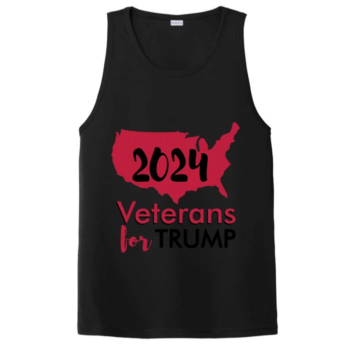 Nice Trump Tee Veterans For Trump 2024 Conservative Cute Gift Performance Tank