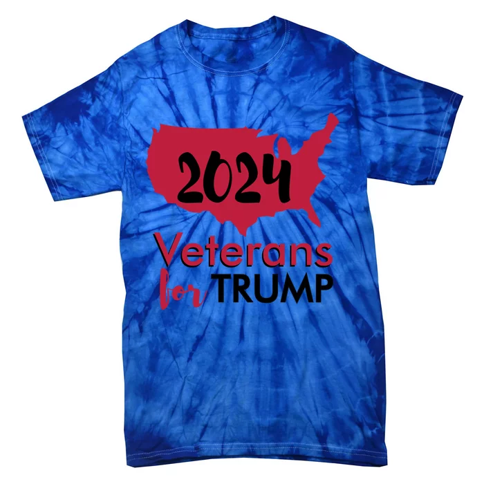 Nice Trump Tee Veterans For Trump 2024 Conservative Cute Gift Tie-Dye T-Shirt