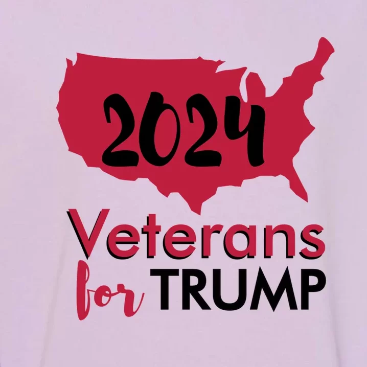 Nice Trump Tee Veterans For Trump 2024 Conservative Cute Gift Garment-Dyed Sweatshirt