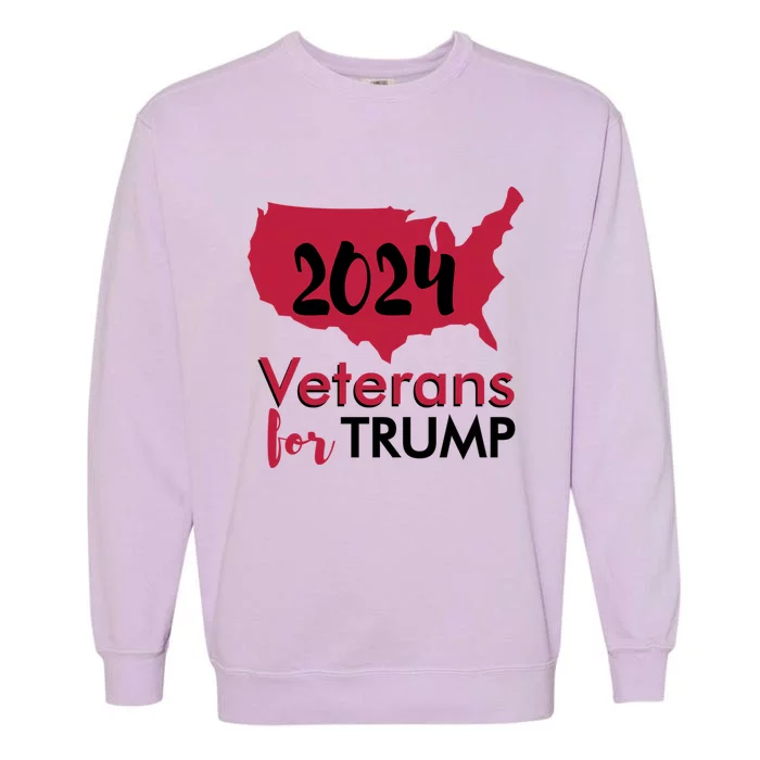 Nice Trump Tee Veterans For Trump 2024 Conservative Cute Gift Garment-Dyed Sweatshirt