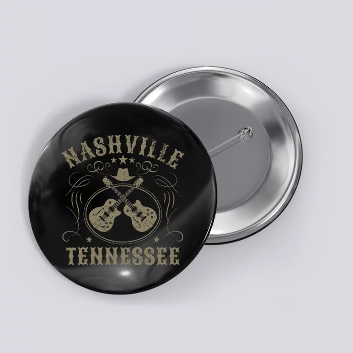 Nashville Tennessee Travel Vintage Button