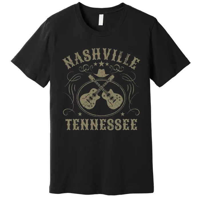 Nashville Tennessee Travel Vintage Premium T-Shirt