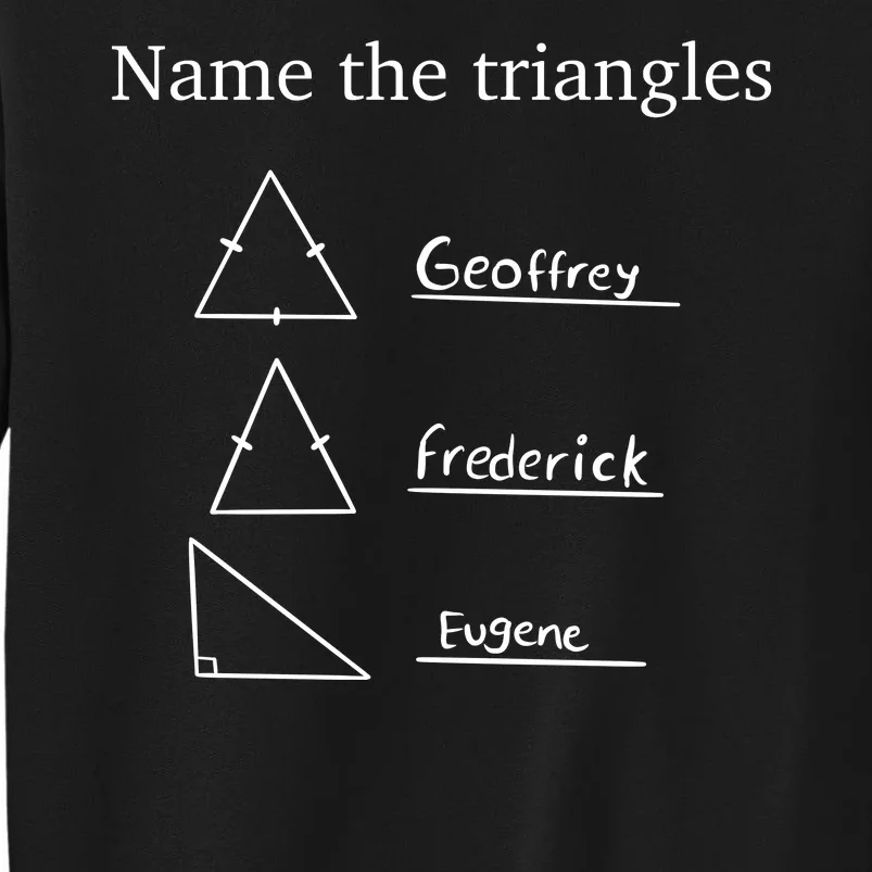 Name The Triangles Tall Sweatshirt