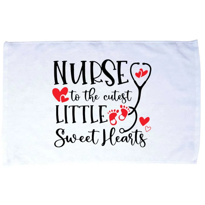 Nurse To The Cutest Little Sweet Hearts Pediatrics Nurse Cute Gift Microfiber Hand Towel