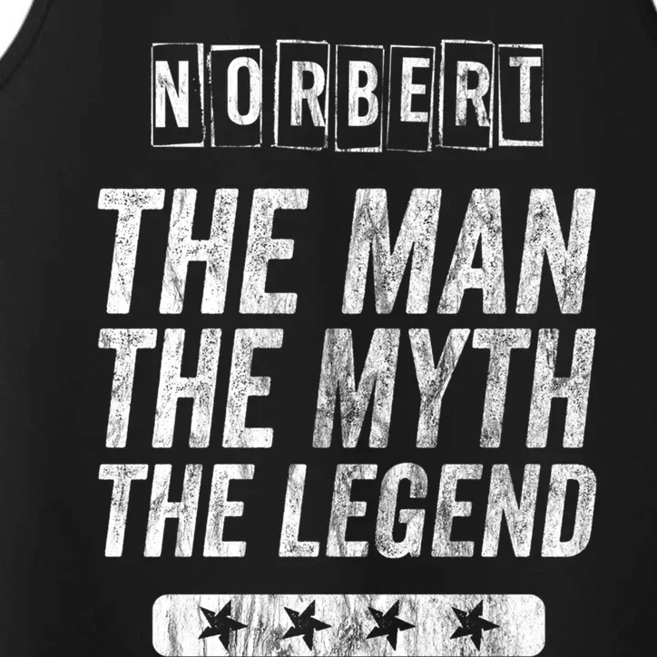 Norbert The The Myth The Legend First Name Norbert Gift Performance Tank