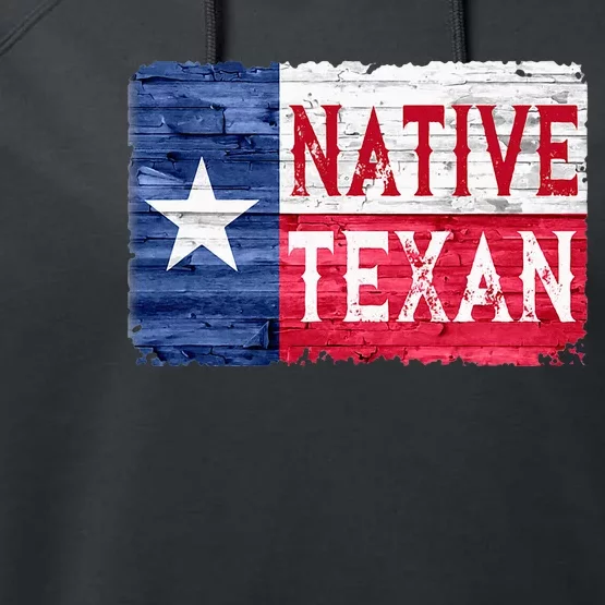 Native Texan Texas Lone Star State Flag Performance Fleece Hoodie