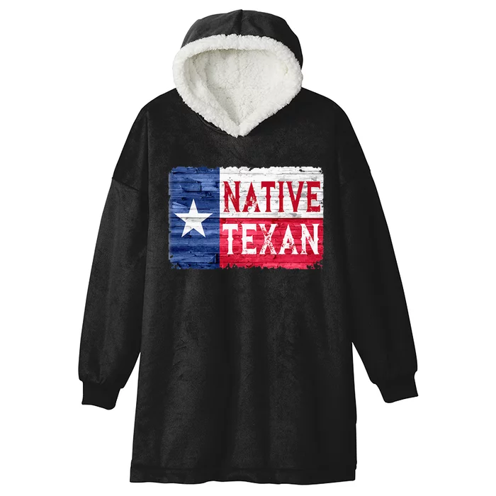 Native Texan Texas Lone Star State Flag Hooded Wearable Blanket