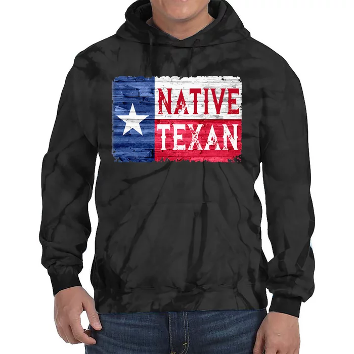 Native Texan Texas Lone Star State Flag Tie Dye Hoodie