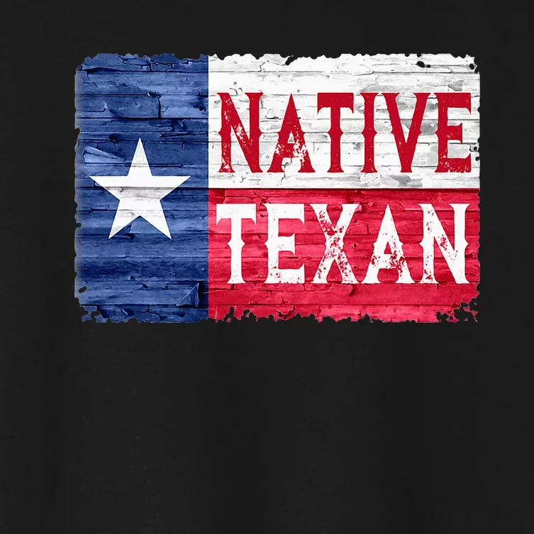 Native Texan Texas Lone Star State Flag Women's Crop Top Tee