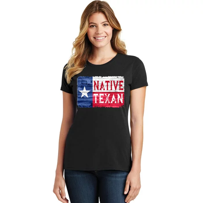 Native Texan Texas Lone Star State Flag Women's T-Shirt